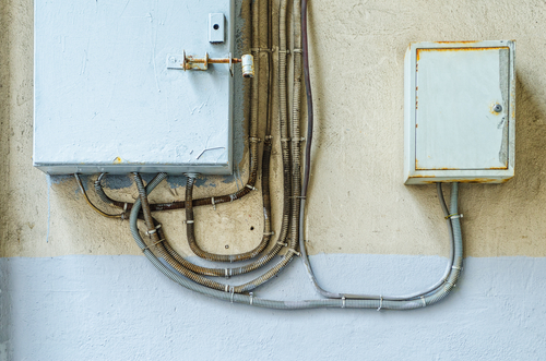 Old electrical wiring in home